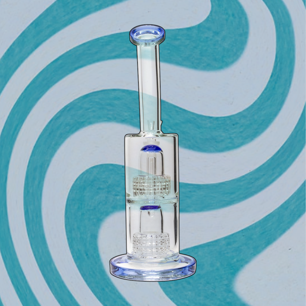 12 Inch Bent Neck with Double in Line Shower Percs