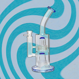 12 Inch Bent Neck with Double in Line Shower Percs
