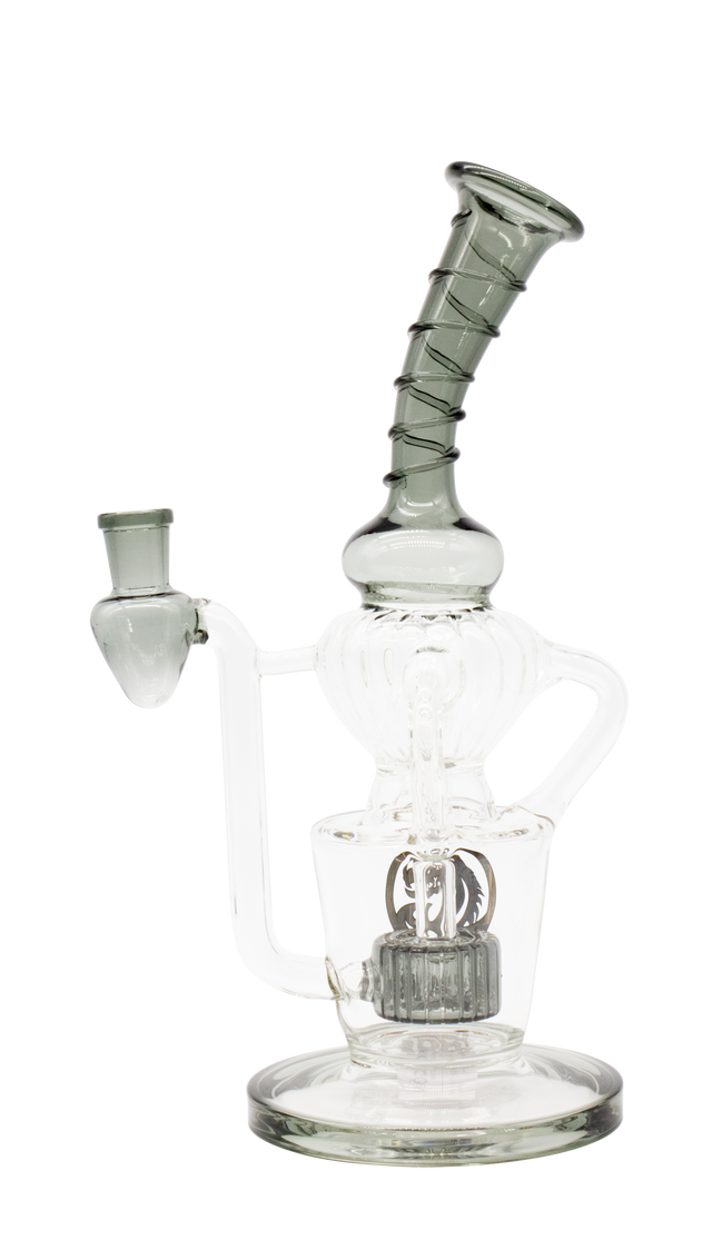 Dragon Platinum Glass Water Pipe - Premium Smoking Piece