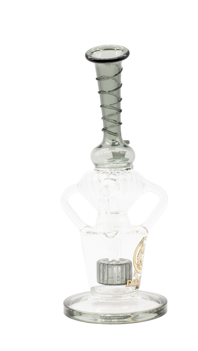 Dragon Platinum Glass Water Pipe - Premium Smoking Piece