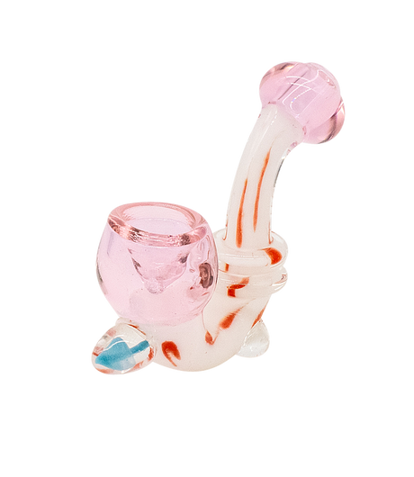 Glass Hand Pipe Pink & Frit