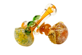 Glass Hand Pipe Fumed Marble Spoon