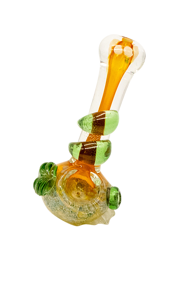 Glass Hand Pipe Fumed Marble Spoon