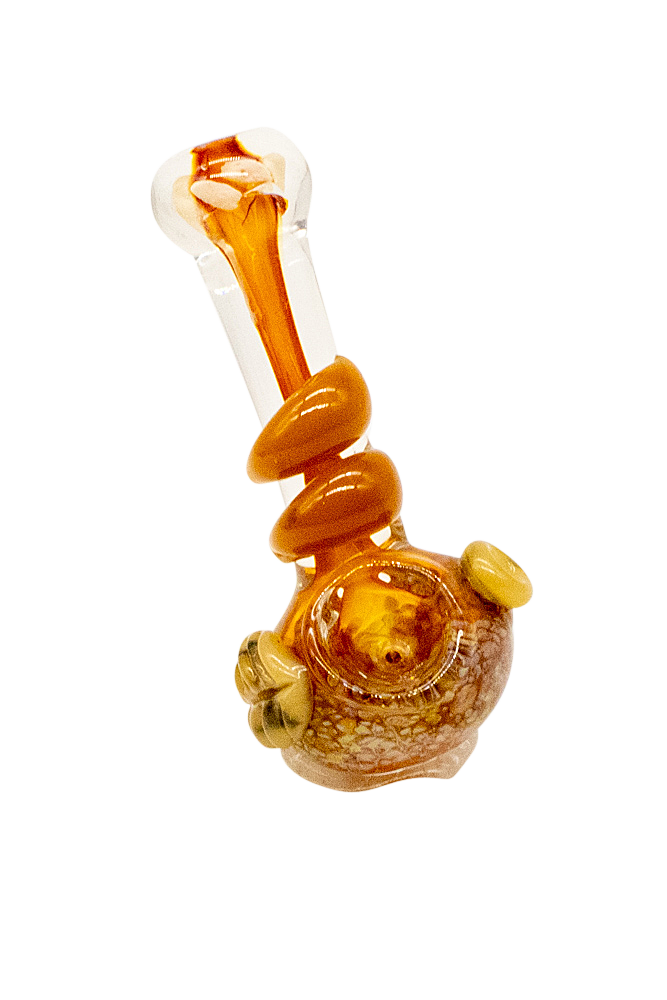 Glass Hand Pipe Fumed Marble Spoon
