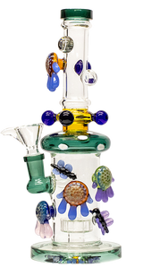 10" Straight Water Pipe with floating Mandala