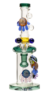 10" Straight Water Pipe with floating Mandala