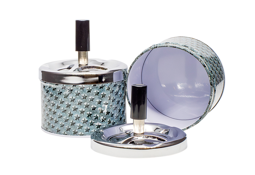 Spinning Push Down Ash Tray - Very Retro