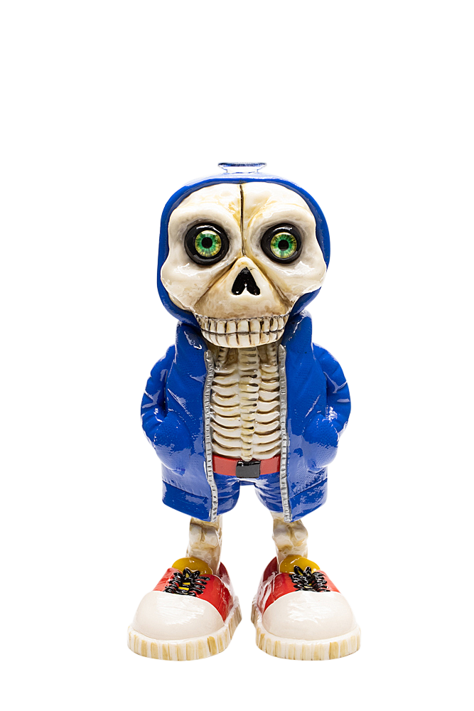 8"  "SKULL BOY" Cartoon Water Pipe