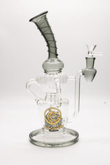 Dragon Platinum Glass Water Pipe - Premium Smoking Piece