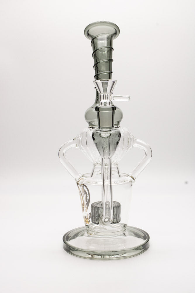 Dragon Platinum Glass Water Pipe - Premium Smoking Piece