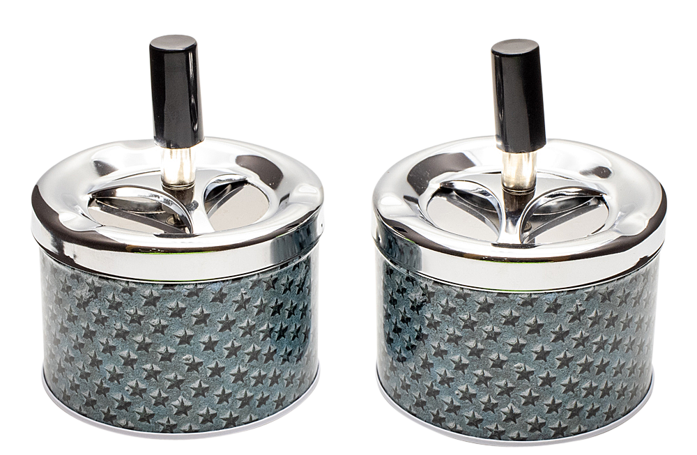 Spinning Push Down Ash Tray - Very Retro
