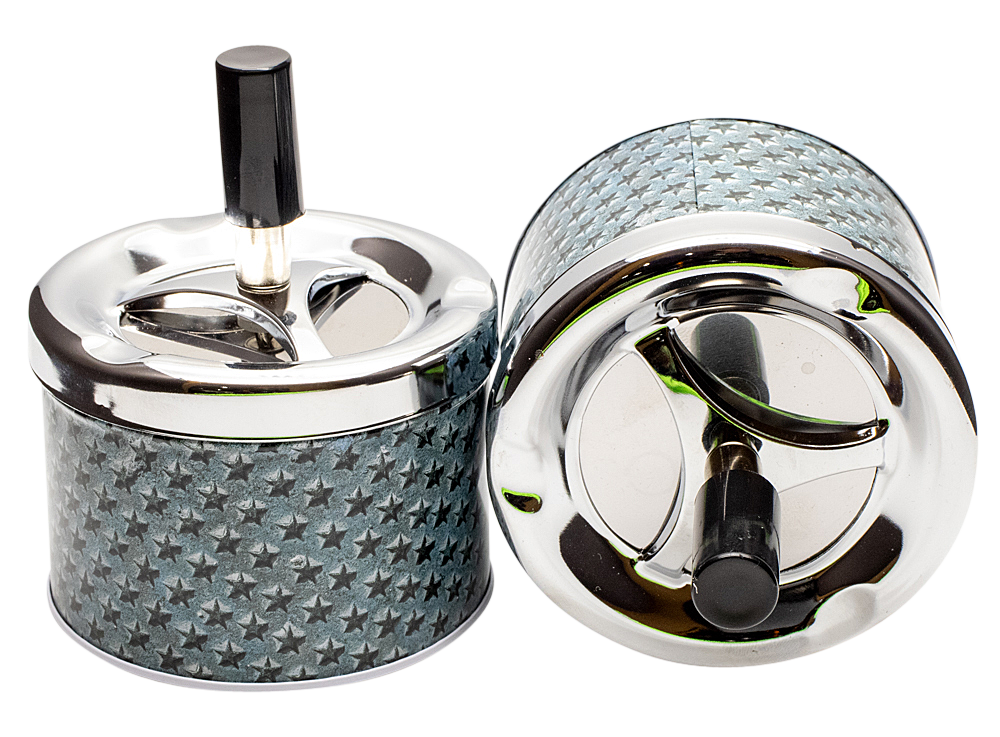 Spinning Push Down Ash Tray - Very Retro