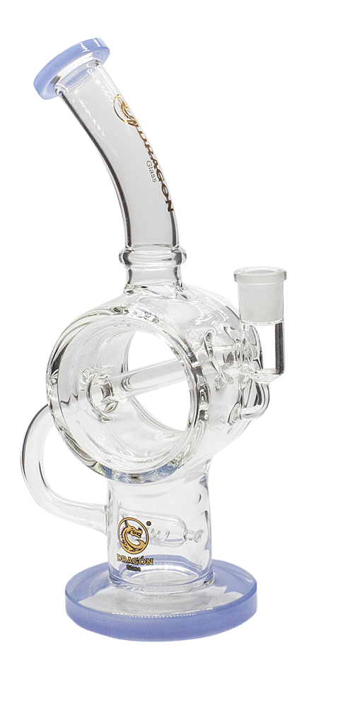 Dragon Glass Circular Pipe with Inline Perc