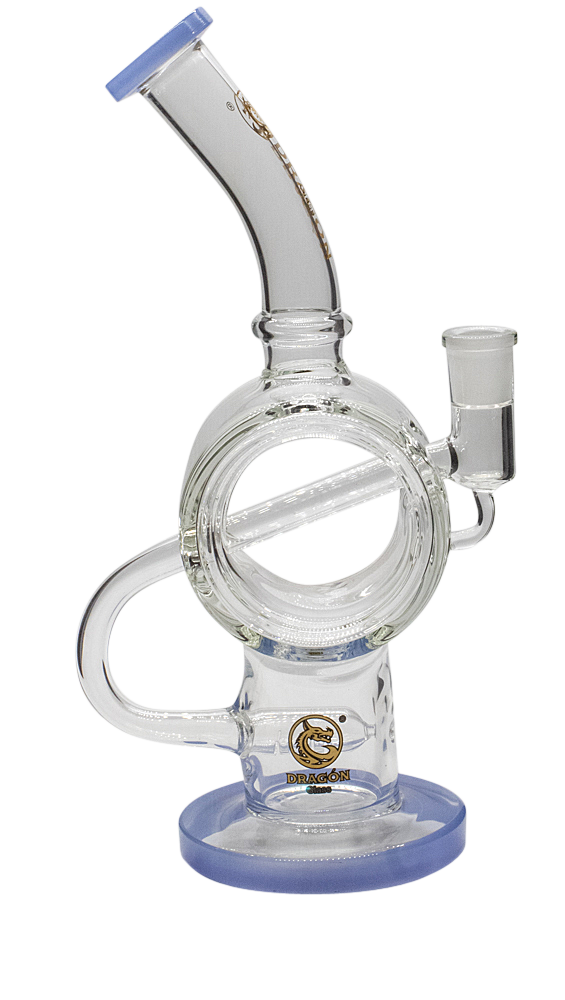 Dragon Glass Circular Pipe with Inline Perc